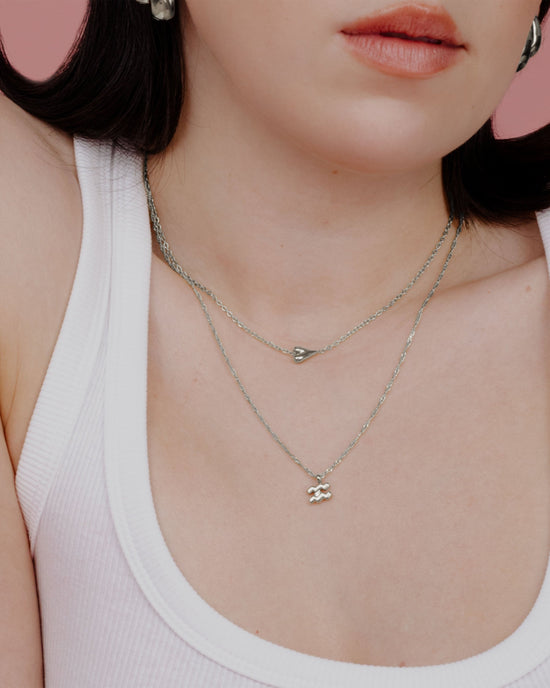 Aquarius Bubble Necklace Silver