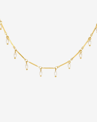 Annes Authentic Pearl Choker gold