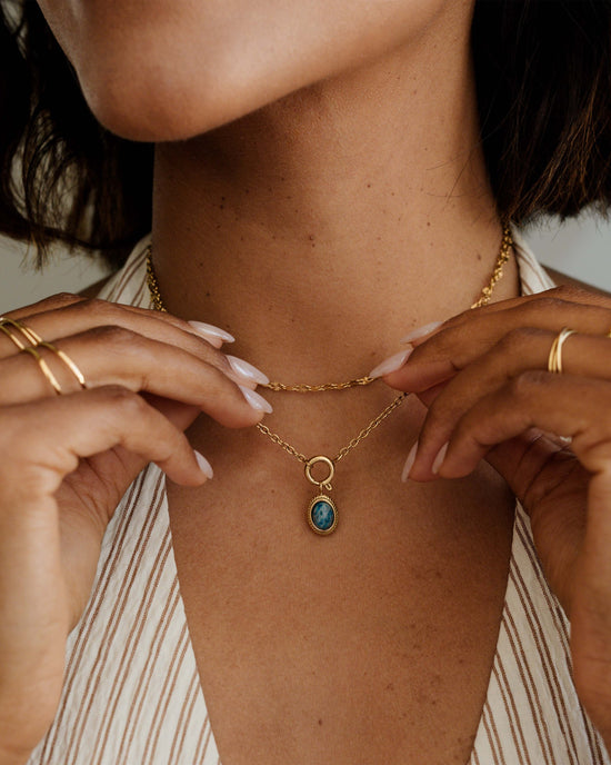 Classic Chain Charm Necklace Set