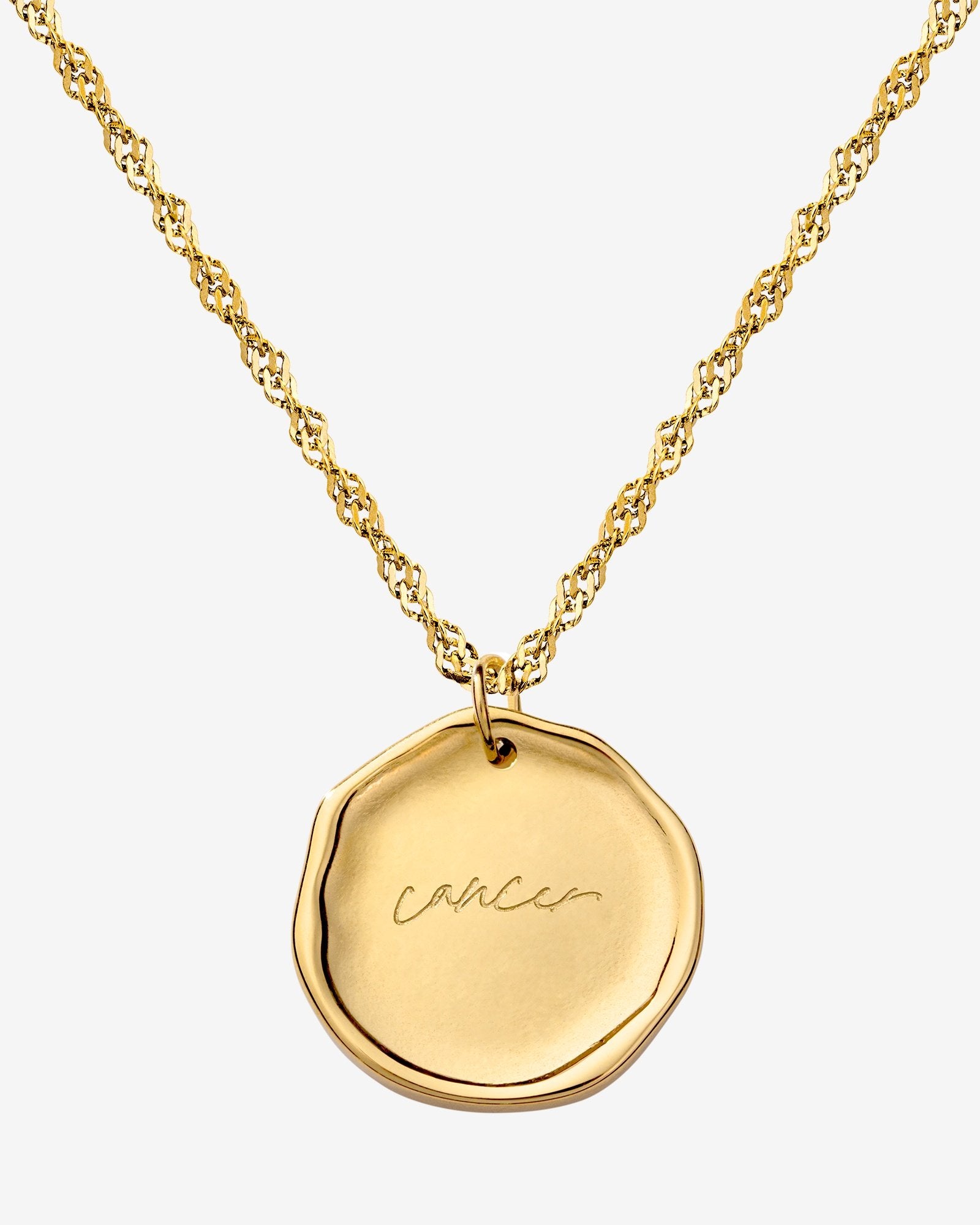 Zodiac Necklace – Cancer Gold