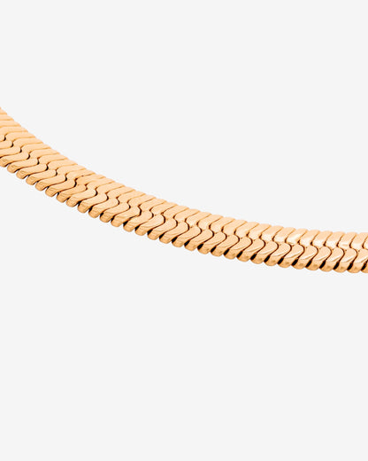 Bold Herringbone Necklace Rose Gold