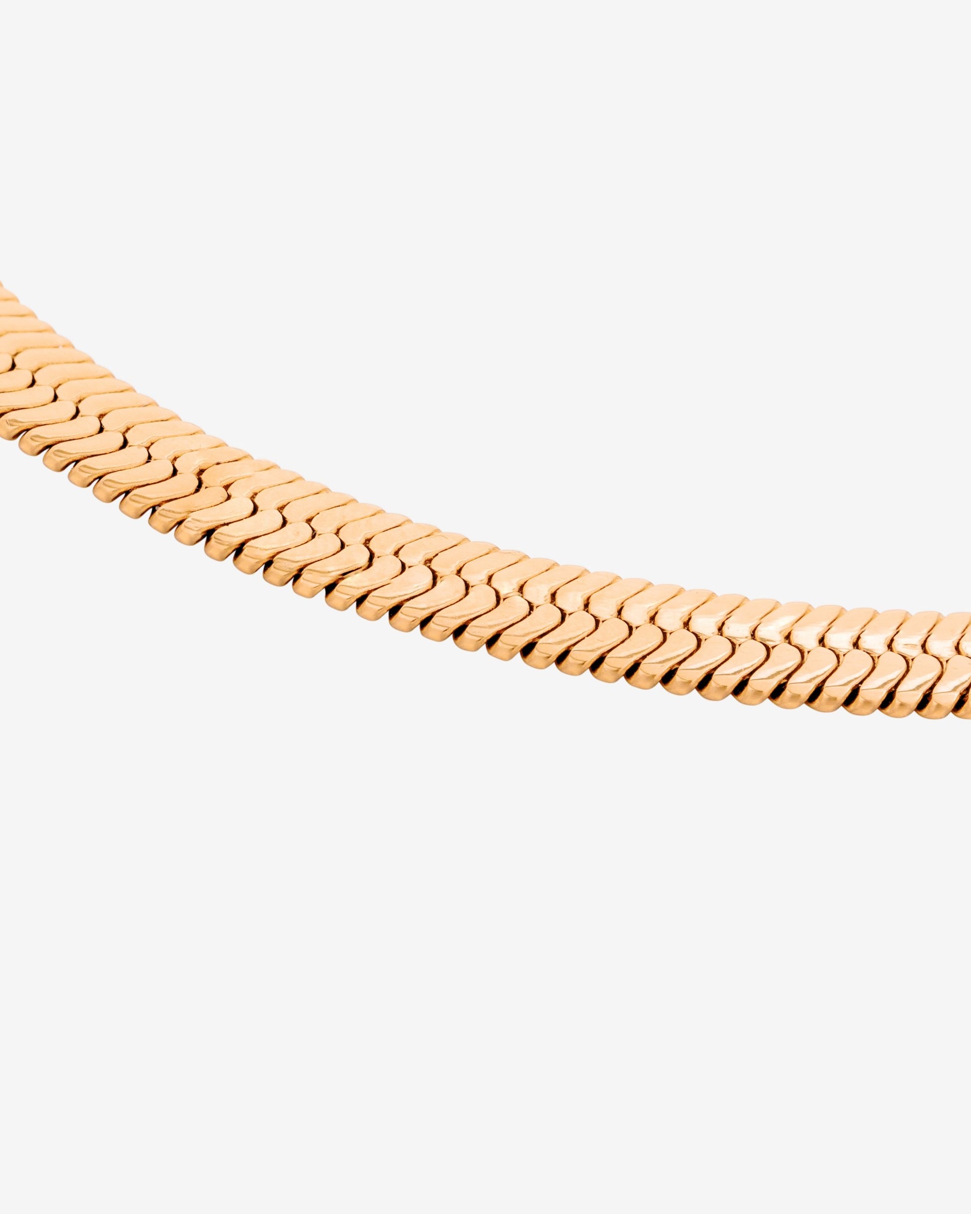 Bold Herringbone Necklace Rose Gold