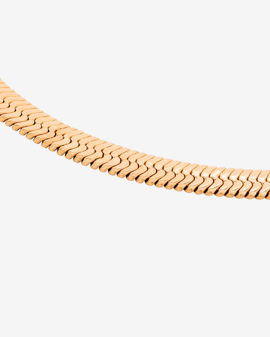 Bold Herringbone Necklace Rose Gold