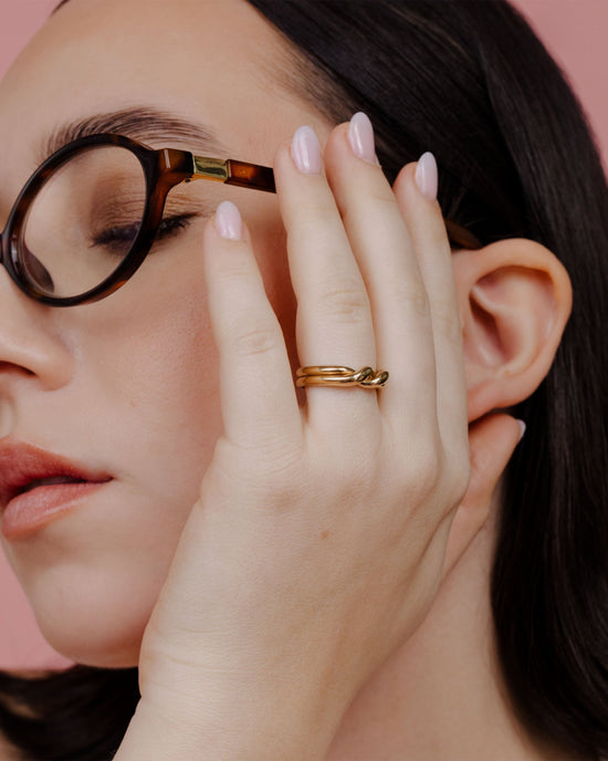Twinsies Ring Rose Gold