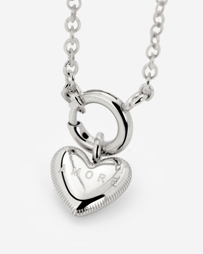 Amore Mio Classic Chain Necklace Set Silver