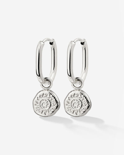 Sun Seeker Oval Hoop Set Baby Silver