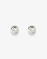 Bezel Bling Studs Silver