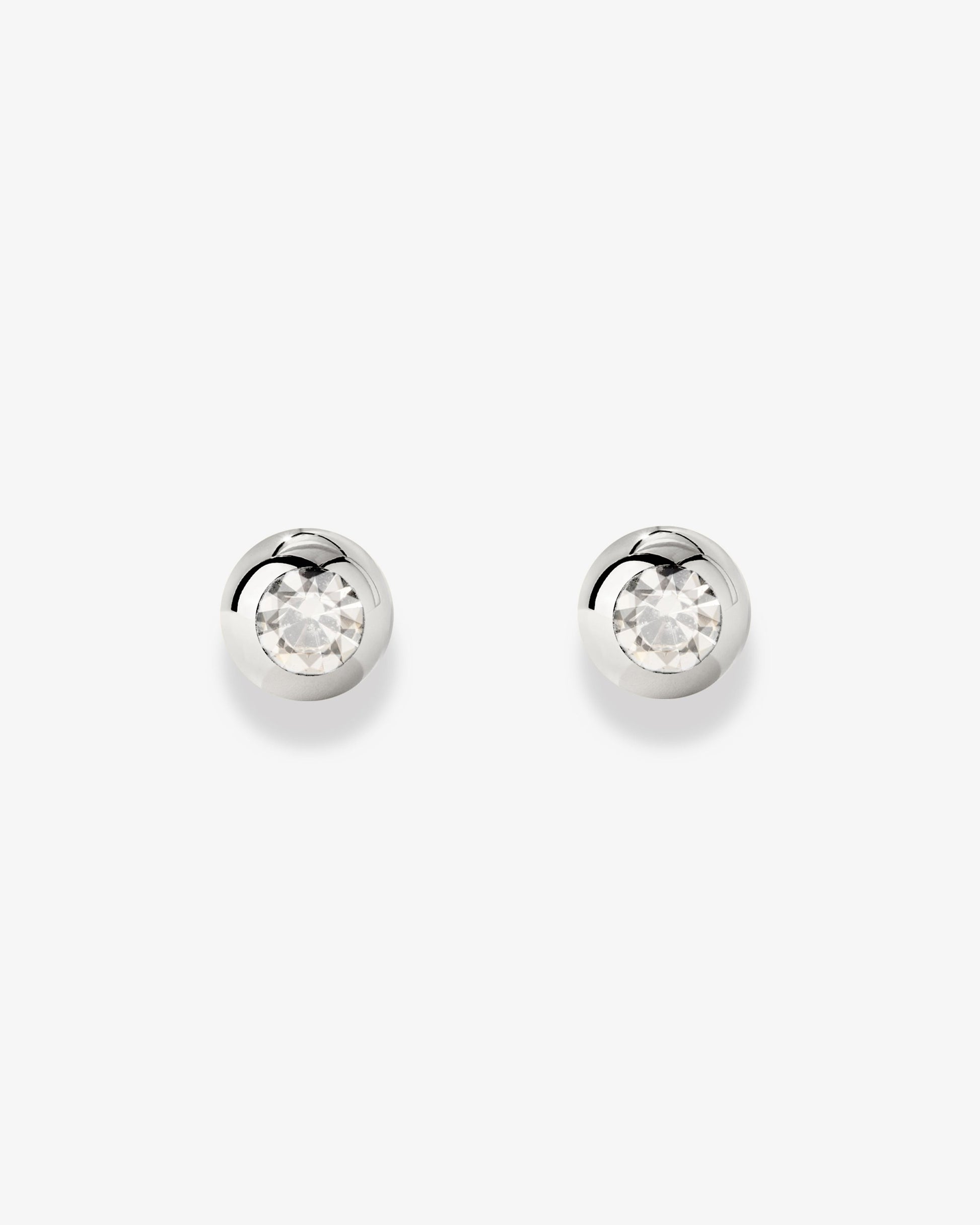 Bezel Bling Studs Silver