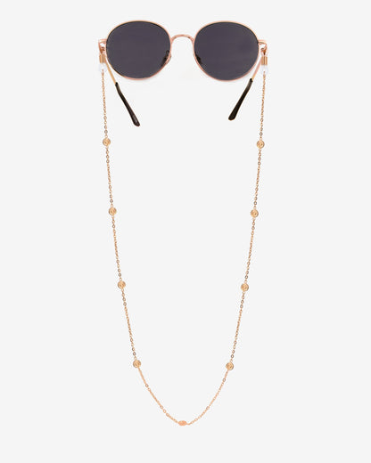 Swirl'n Sunglasses Chain Rose Gold