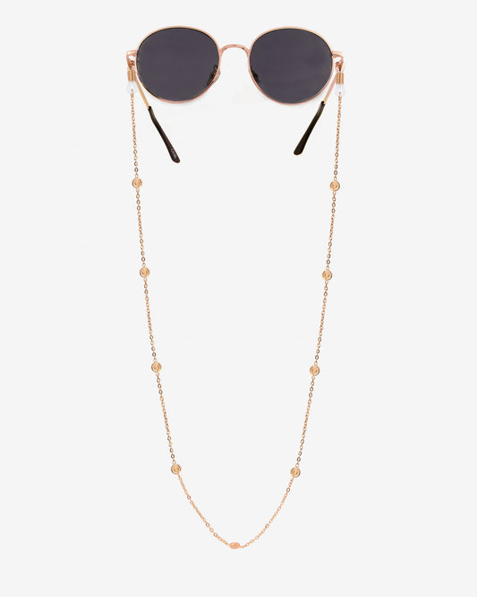 Swirl'n Sunglasses Chain Rose Gold