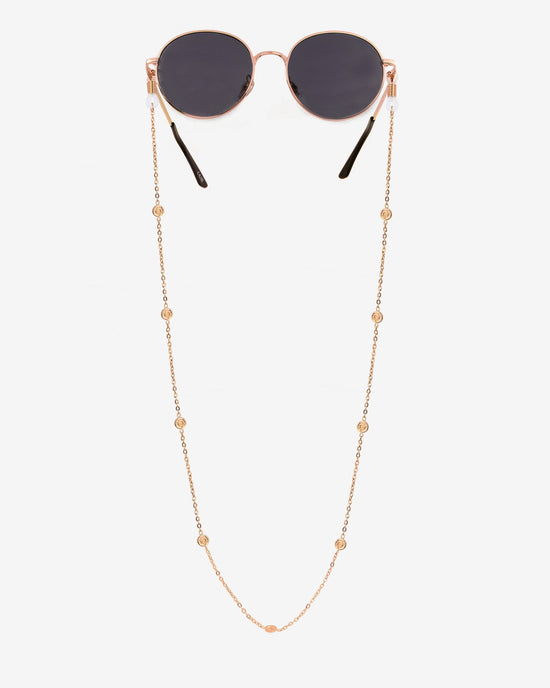 Swirl'n Sunglasses Chain Rose Gold