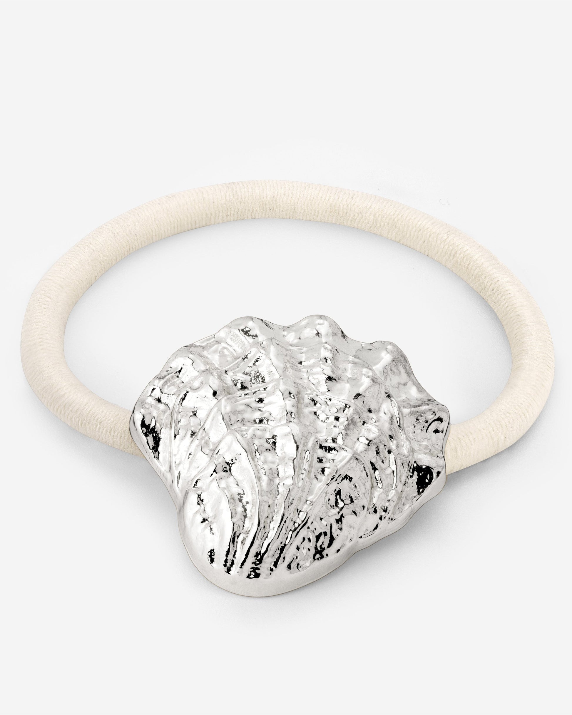 Shell Hair Tie Creme