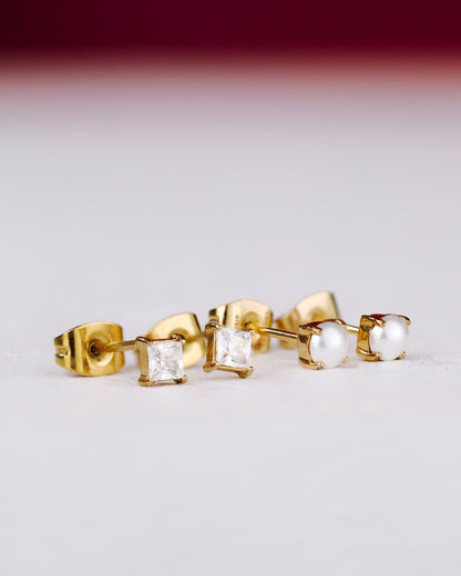 Dream Pearl Studs gold