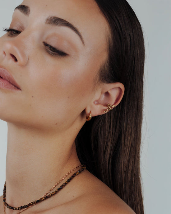 Mini Twist Hoops Rose Gold