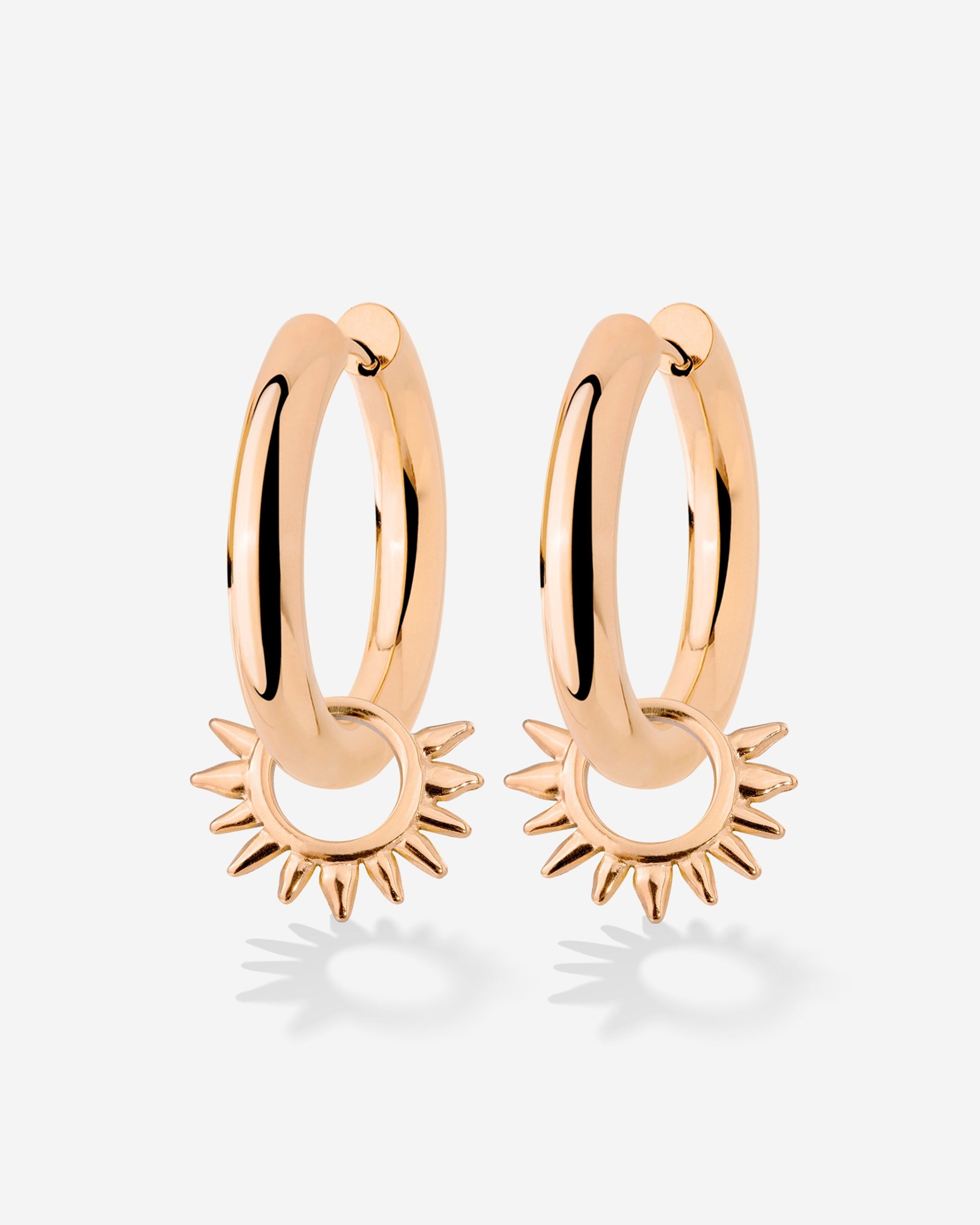 Chunky Sun Lover Hoop Set Medium Rose Gold