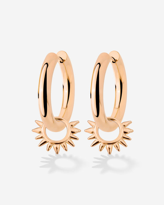 Chunky Sun Lover Hoop Set Medium Rose Gold