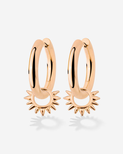 Chunky Sun Lover Hoop Set Medium Rose Gold