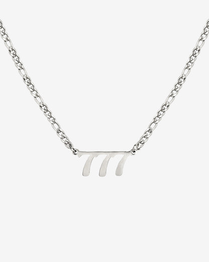 Angel Number Necklace Silber