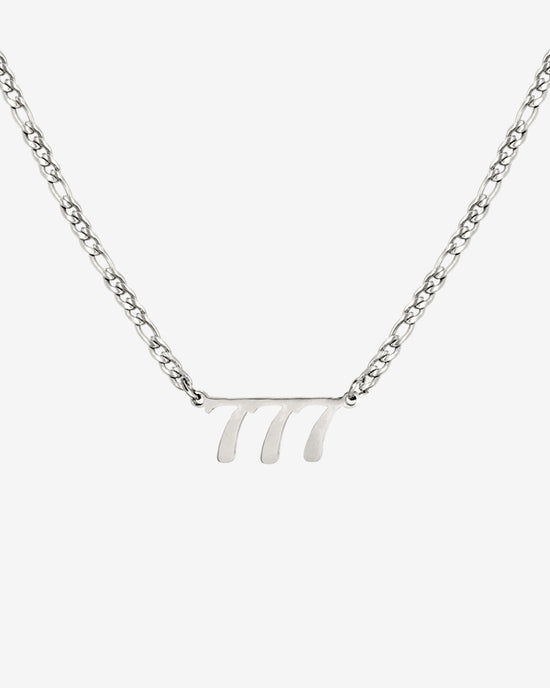 Angel Number Necklace Silver