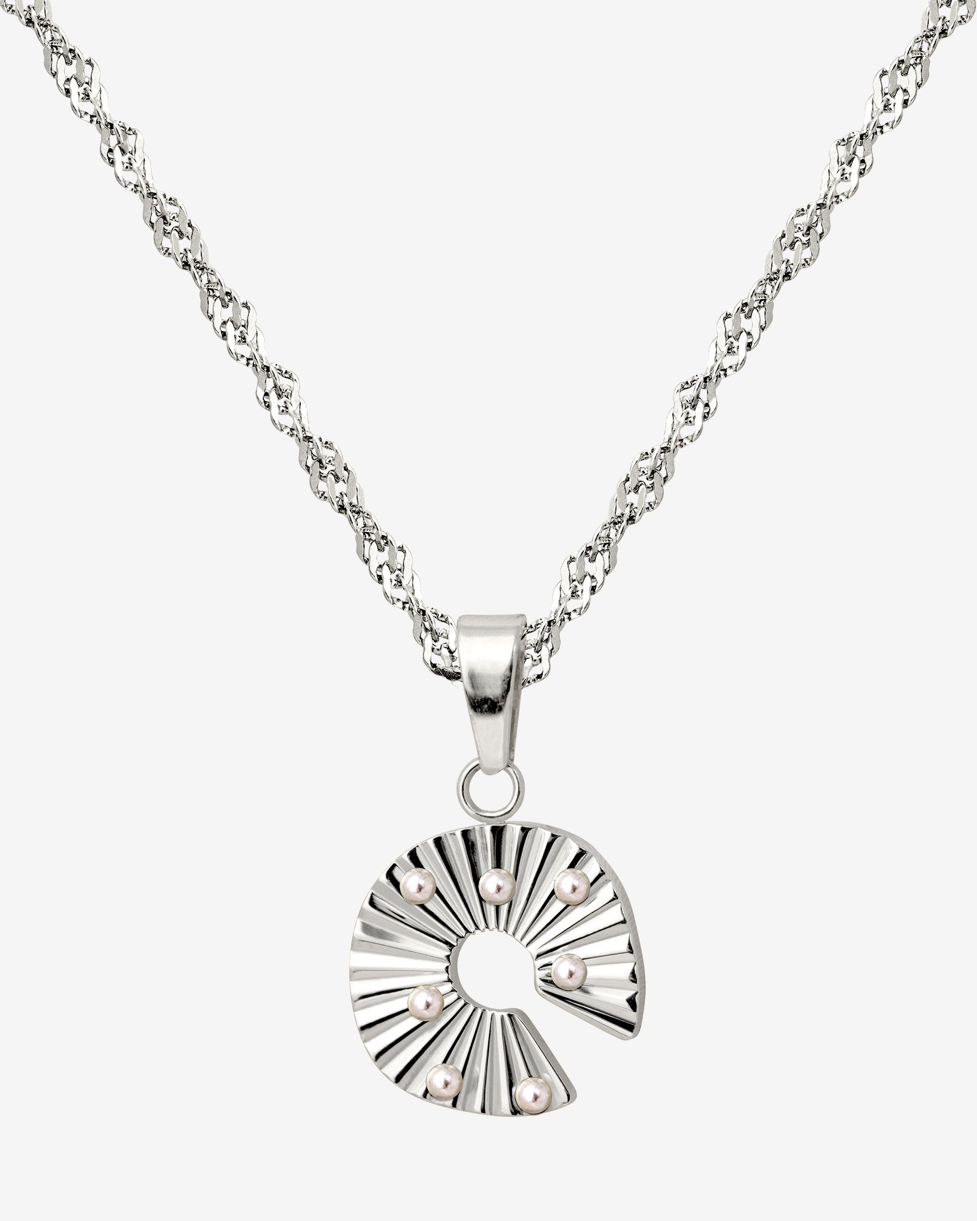 Sparkling Donut Necklace Silver