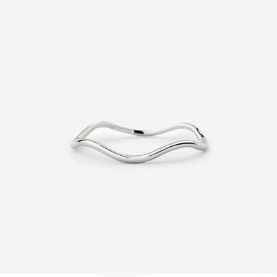 Slim Wave Ring Silver