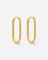 Oval Paloma Hoops Small Gold