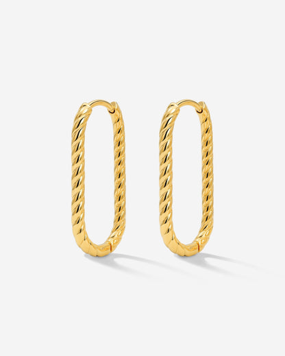 Oval Paloma Hoops Small Gold