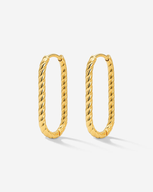 Oval Paloma Hoops Small Gold