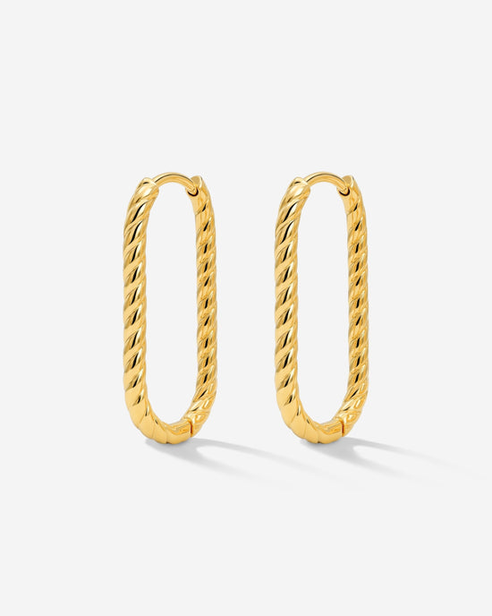 Oval Paloma Hoops Small Gold