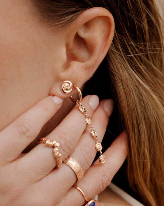 Tides of Time Studs Rose Gold