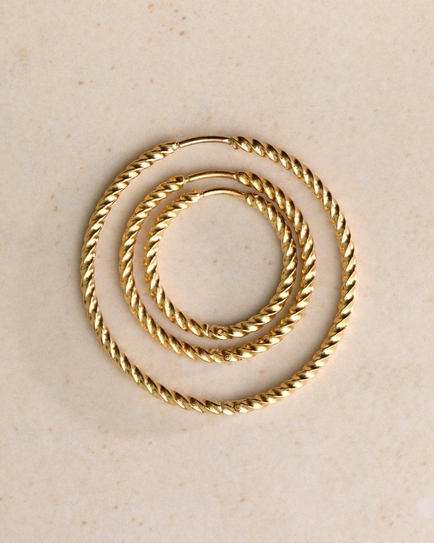 Twisted Hoops Extra Large Silver