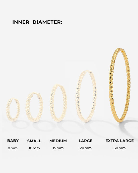 Twisted Hoops Extra Large Rose Gold