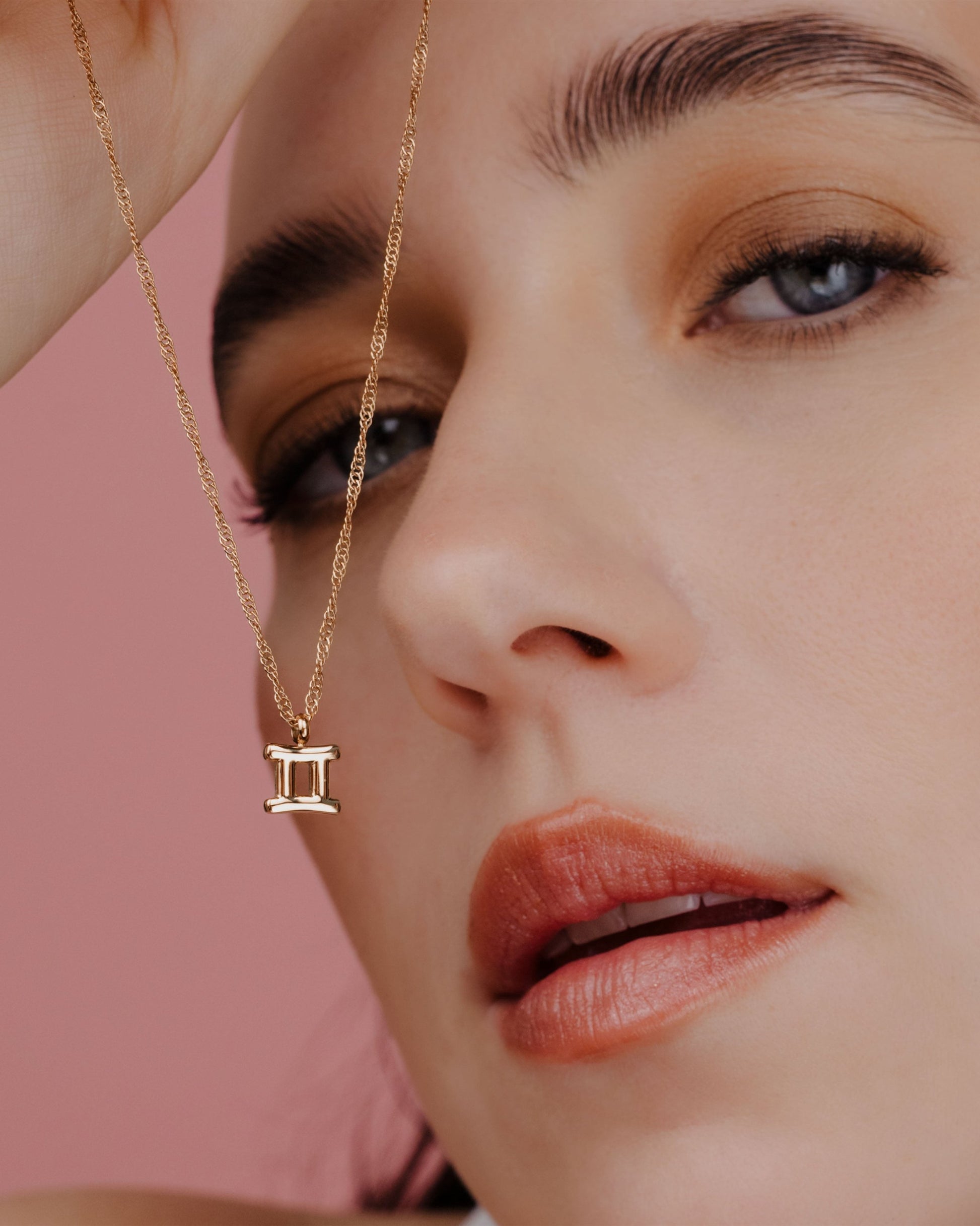 Gemini Bubble Necklace Rose Gold