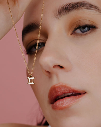 Gemini Bubble Necklace Rose Gold