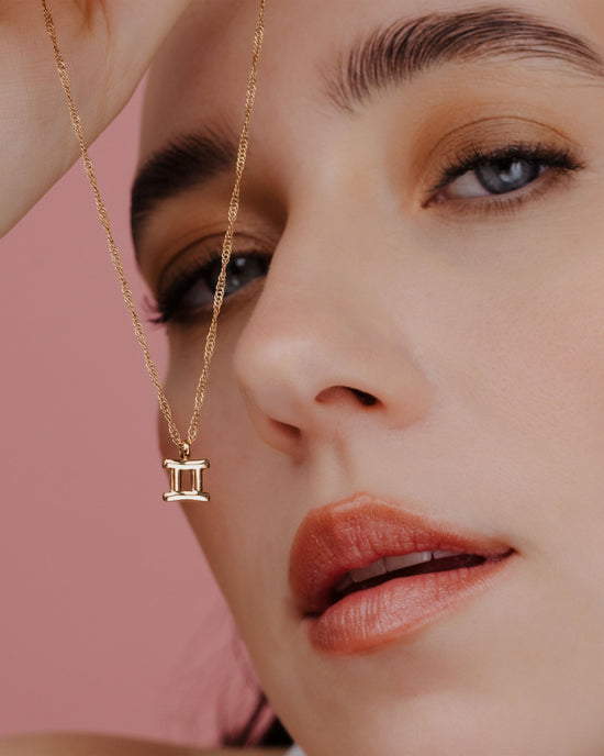 Gemini Bubble Necklace Rose Gold