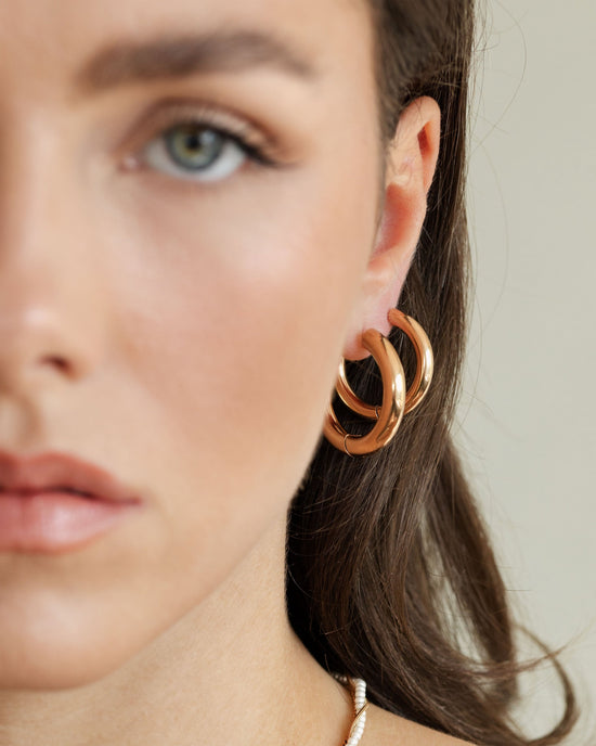 Chunky Hoopies Maxi Rose Gold