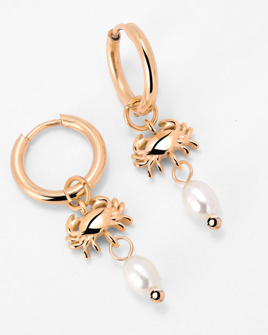 Crab Chaser Hoop Set Small Rose Gold