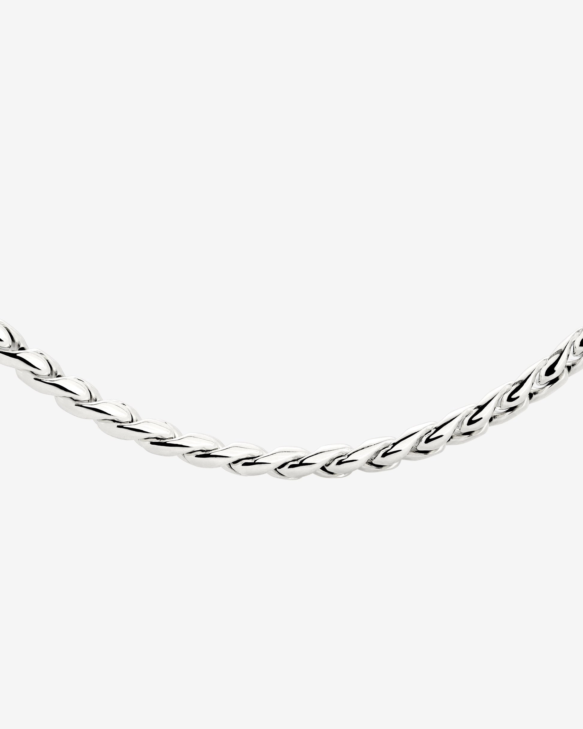 Spiral Links Necklace Silver