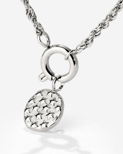 Starry Skies Rope Chain Necklace Set Silver