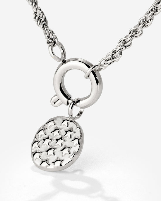 Starry Skies Rope Chain Necklace Set Silver