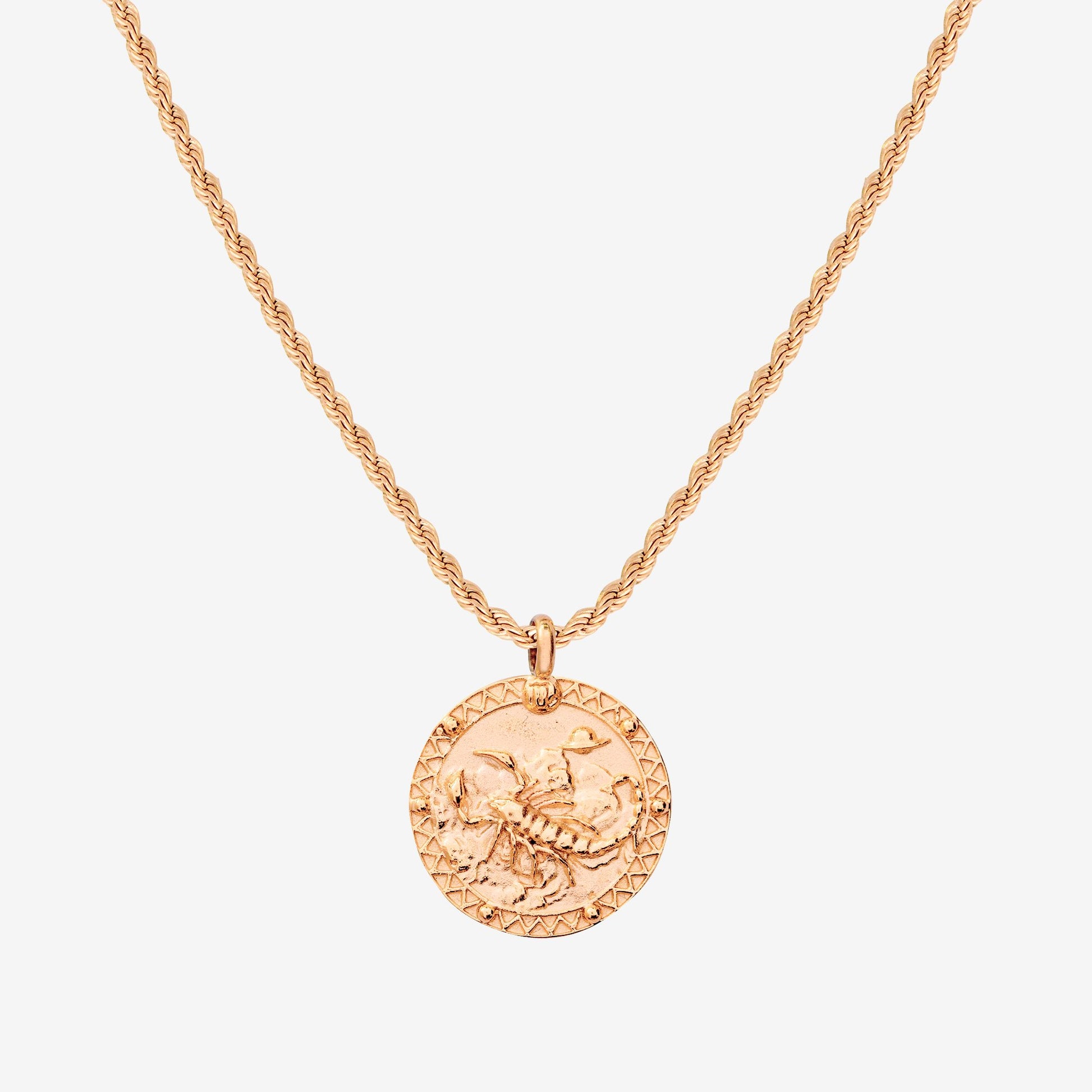 Zodiac Sign Necklace Rose Gold