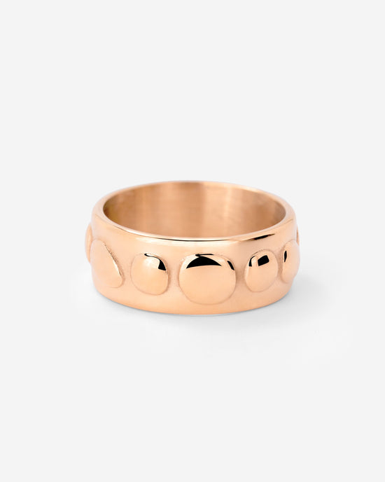 Boho Beads Ring Rose Gold