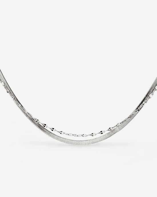 Aligned Double Necklace