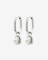 Curvy Wave Oval Hoop Set Baby Silver
