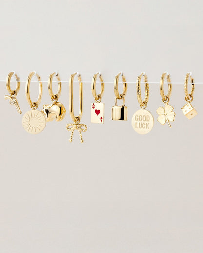 Lucky Dice Twisted Hoop Set Baby Rose Gold