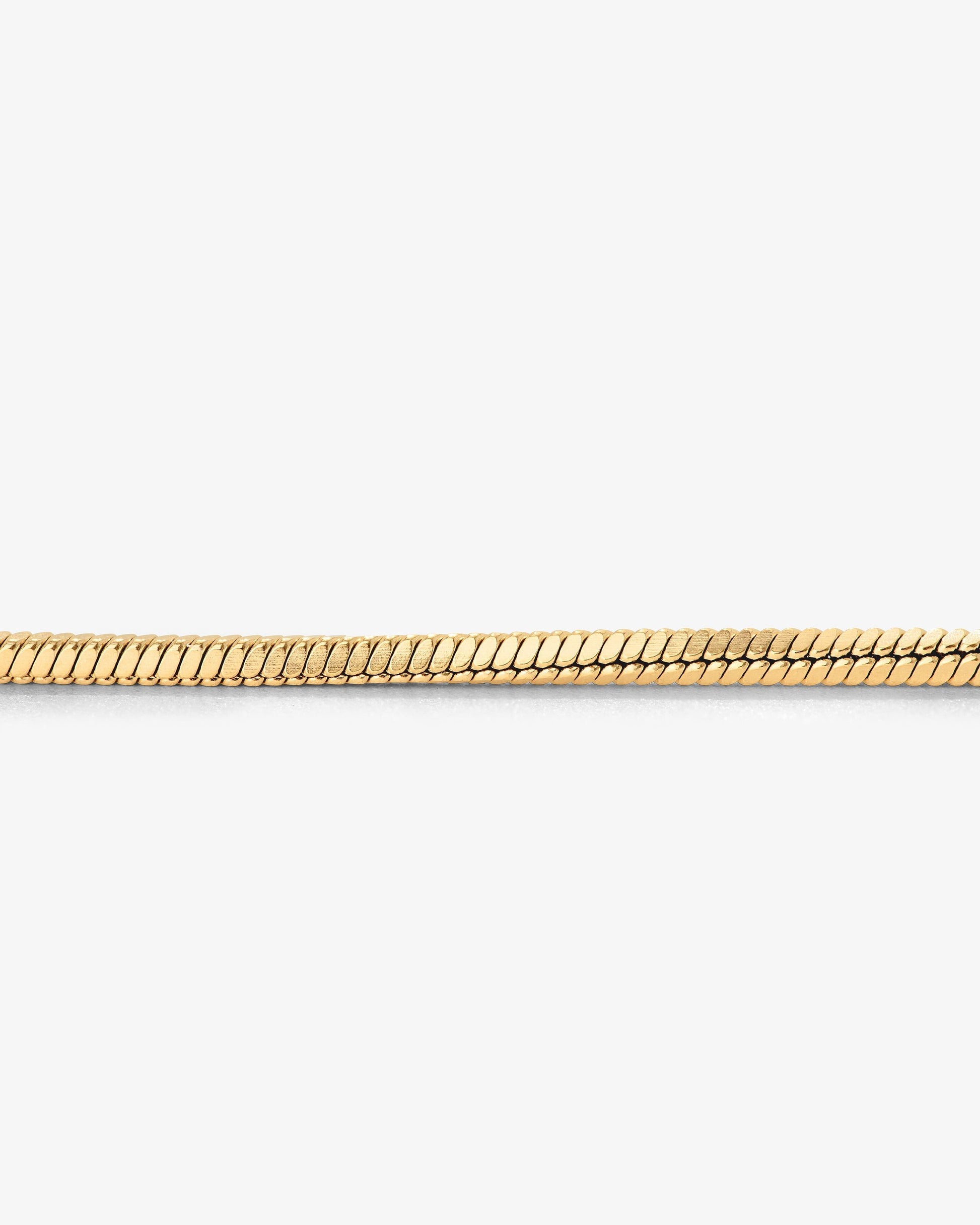 Squared Snake Chain Necklace gold