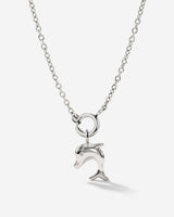 Dolphin Classic Chain Necklace Set Silver