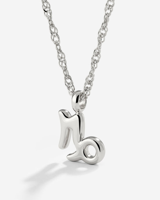 Capricorn Bubble Necklace Silver