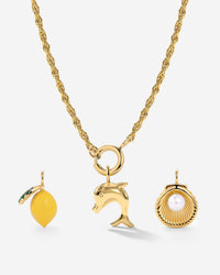 Rope Chain Charm Necklace Set