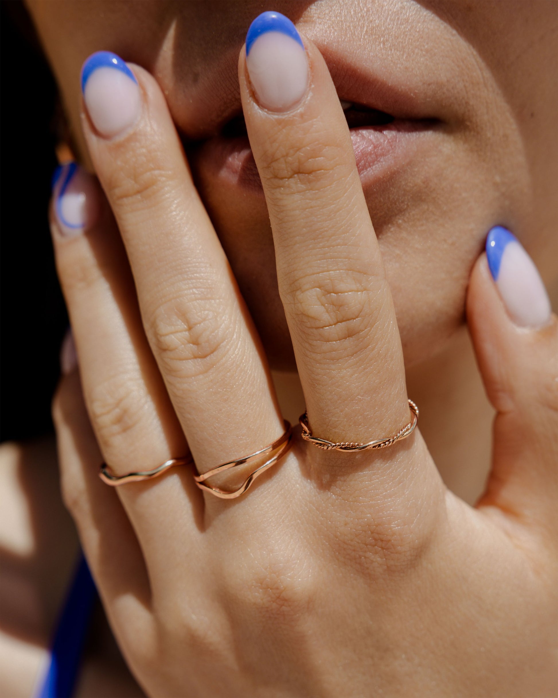 Curly Twist Ring Rose Gold